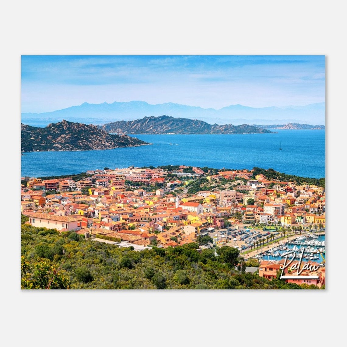 Palau Coastal Harbor Town Scenic Seaside Photo Travel Poster