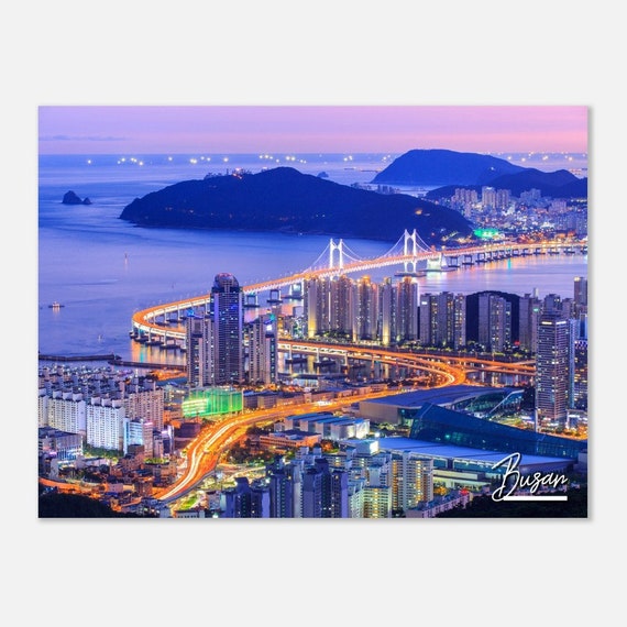 Busan South Korea Poster Print City Skyline Wall Art