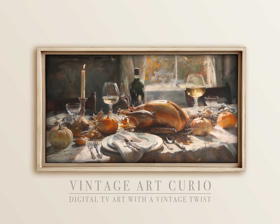 Fall Vintage Book Tv Frame Art Samsung Library Decor Rustic Autumn Lover Antique Screensaver Oil Painting Farmhouse