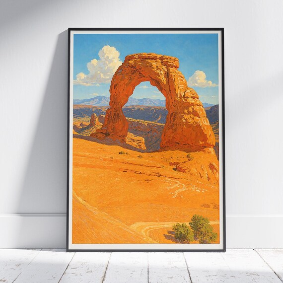 Delicate Arch Arches National Park Utah Red Rock Desert Travel Poster