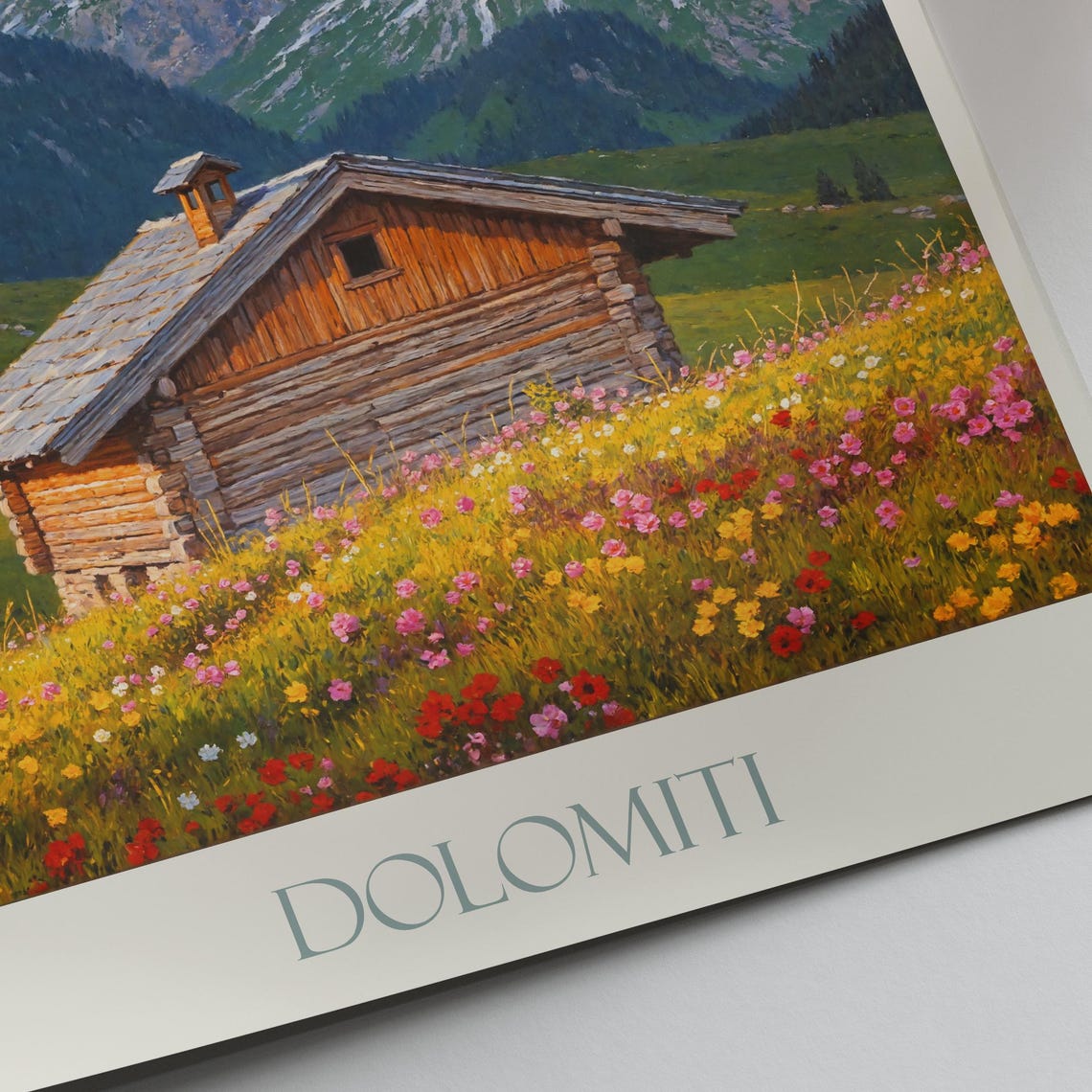 Dolomites Travel Print Travel Poster Painted Wall Art Print Home Decor Framed Personalized Print Vacation Travel Gift - Image 4