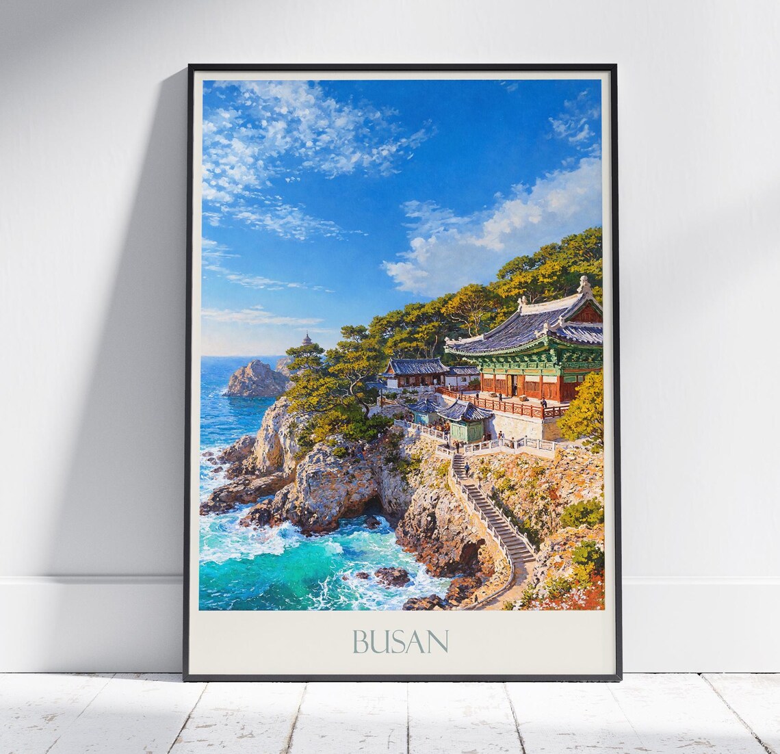 Busan Haedong Yonggungsa Temple Cliffside South Korea Poster