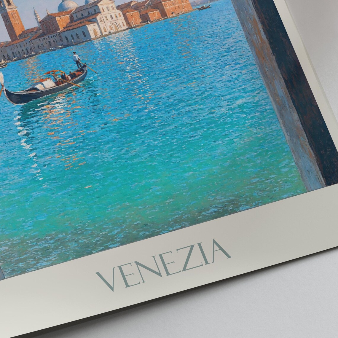 Venice Italy Gondola Lagoon Archway View Vintage Travel Poster - Image 3