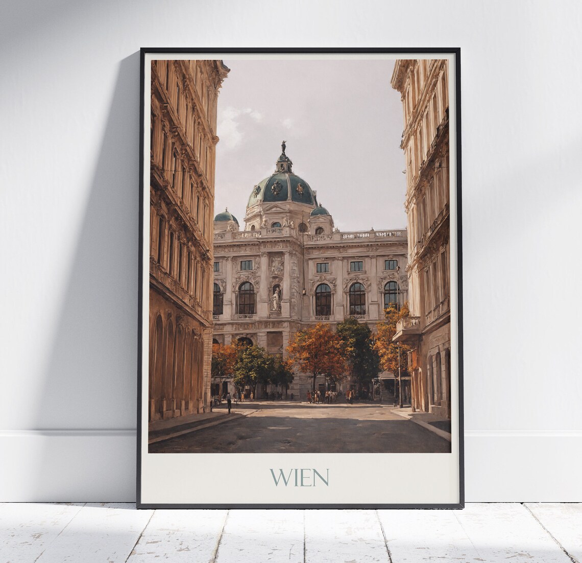 Vienna Austria Grand Palace Autumn Street Historic City Painted Poster