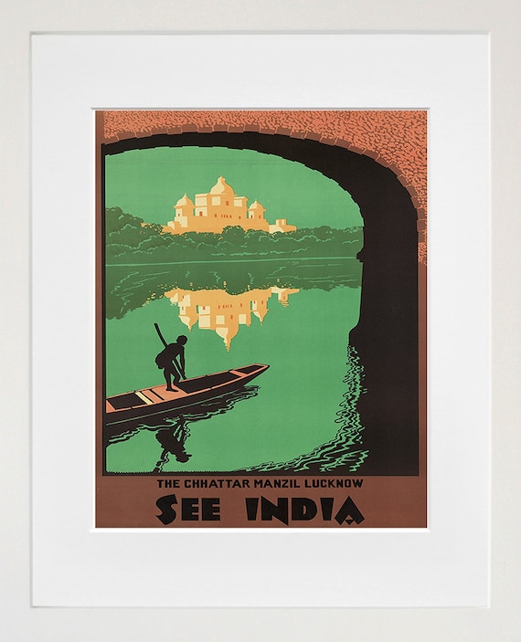 India Vintage Travel Poster, World Cultural Art
