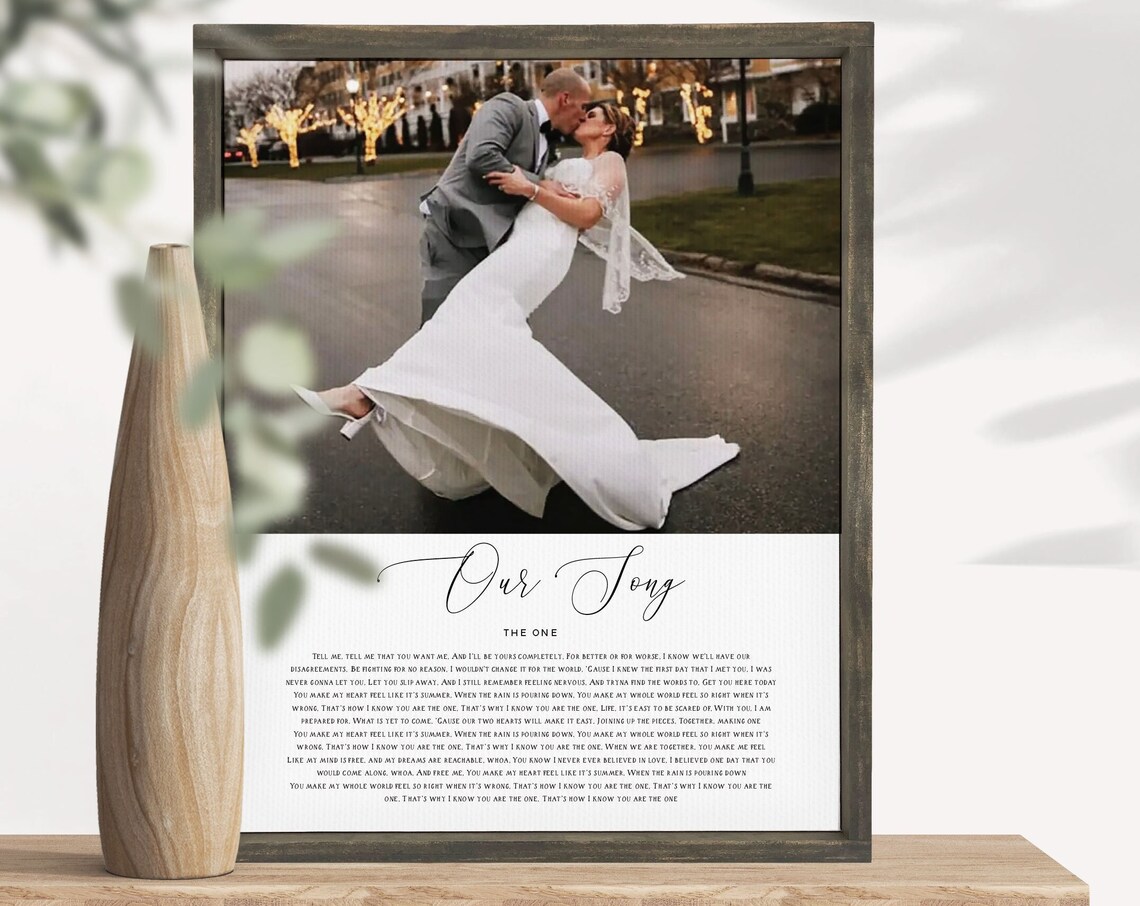 Our Song First Dance Lyrics Art Print, Anniversary Gift - Image 3