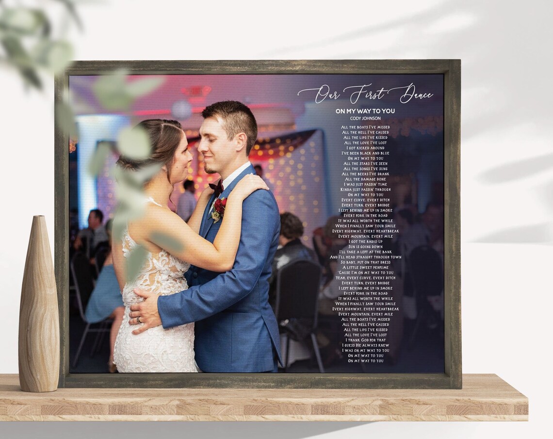 Our First Dance Custom Photo Art Print, Anniversary Gift