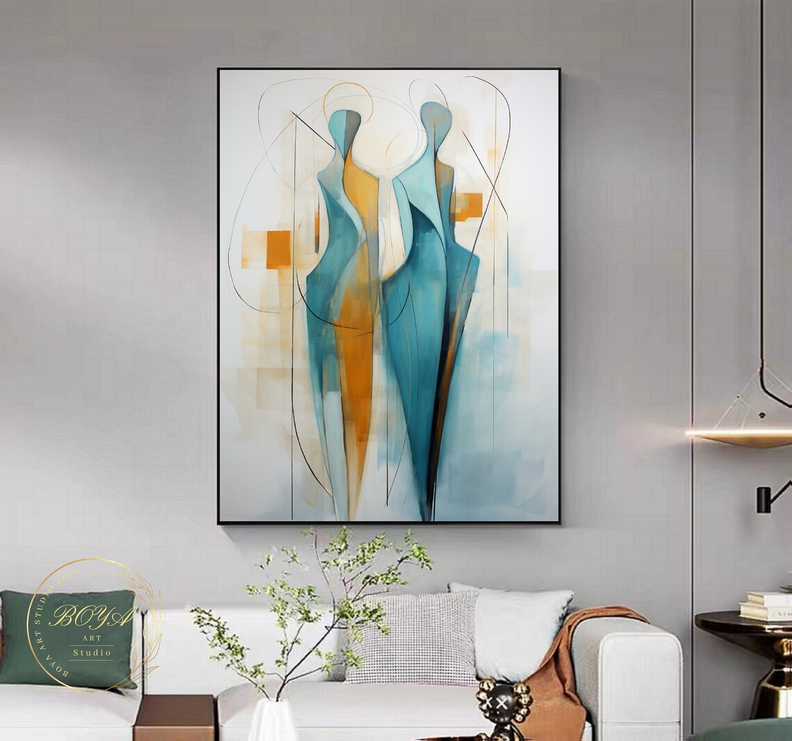Picasso-Inspired Abstract Figure Art Print - Image 2