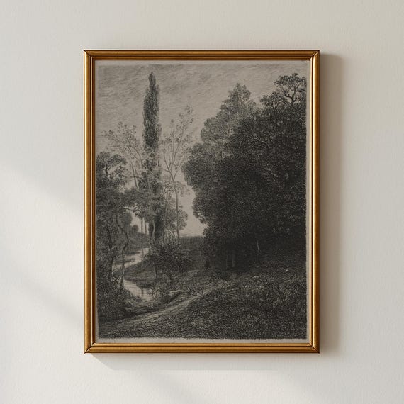 Vintage Forest Path Print Bedroom Decor Collected Prints Cpp149
