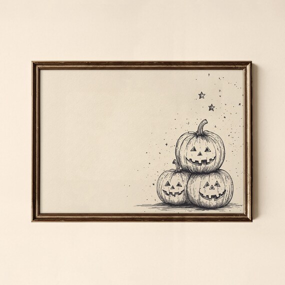 Halloween Jackolanterns Print Holiday Wall Art Living Room Decor Collected Prints Cpl645