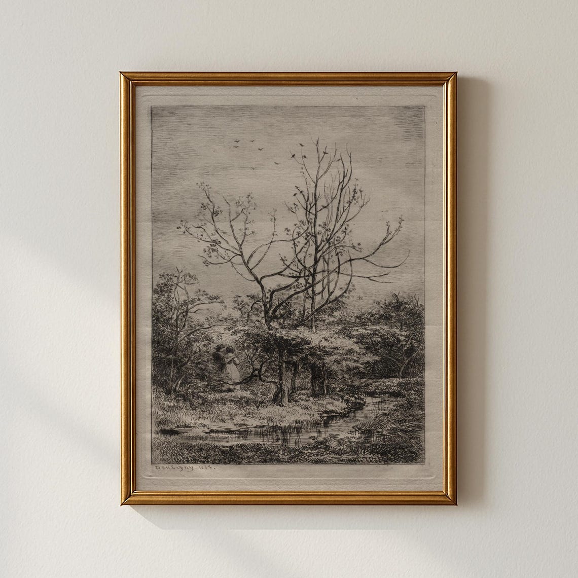 Vintage Forest Scene Print Bedroom Decor Wall Art Collected Prints Cpp182