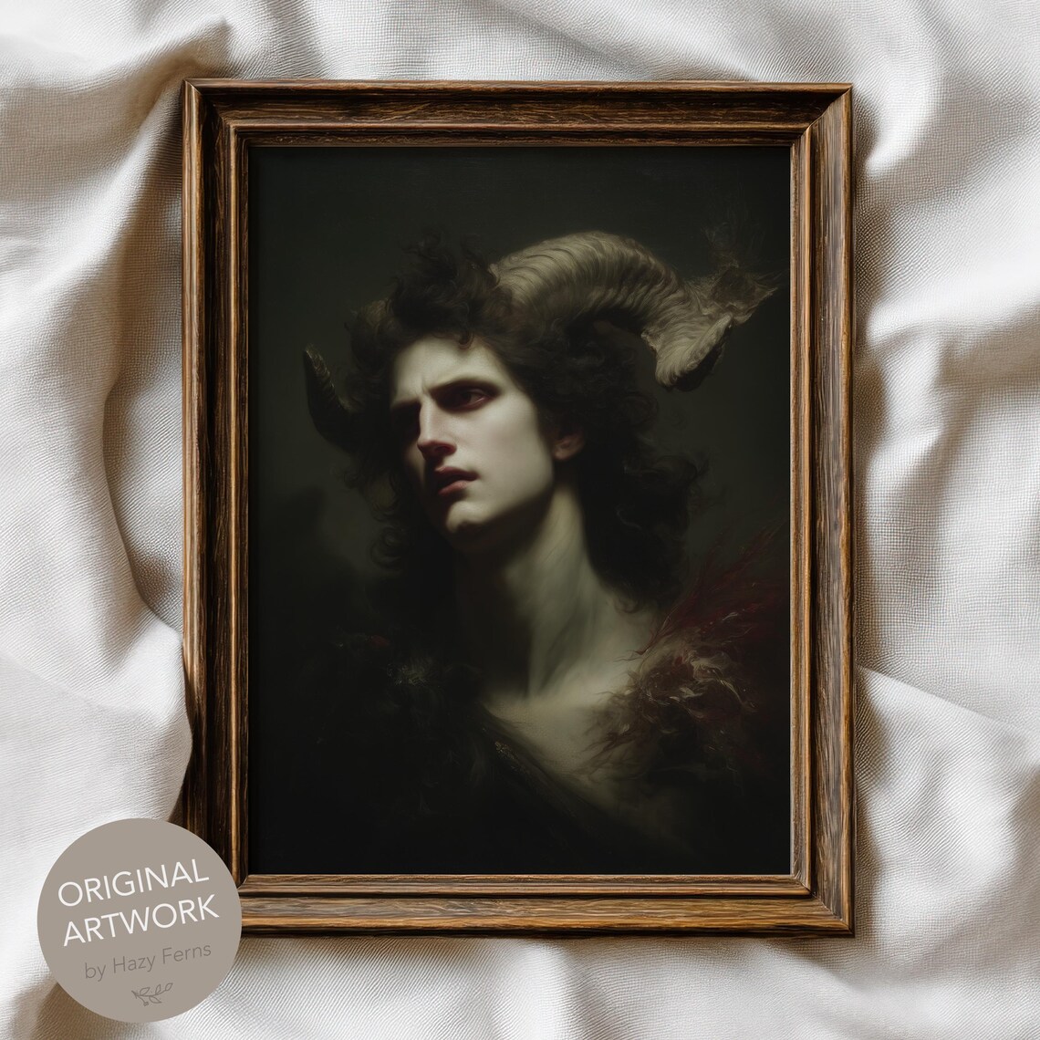 Devil Dark Portrait, Gothic Fine Art Print