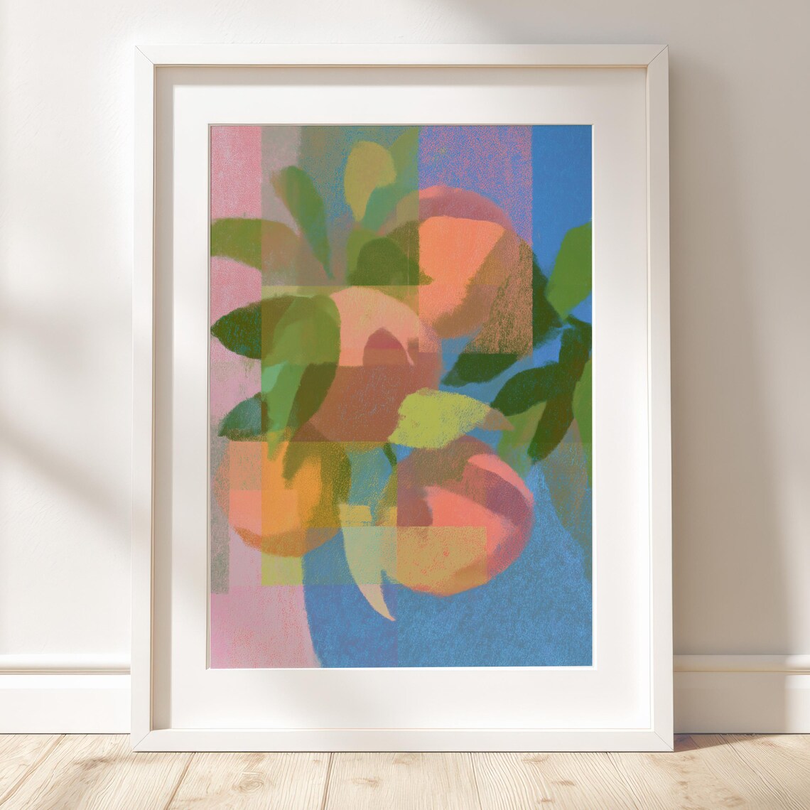 Peaches Abstract Modern Fruit Composition