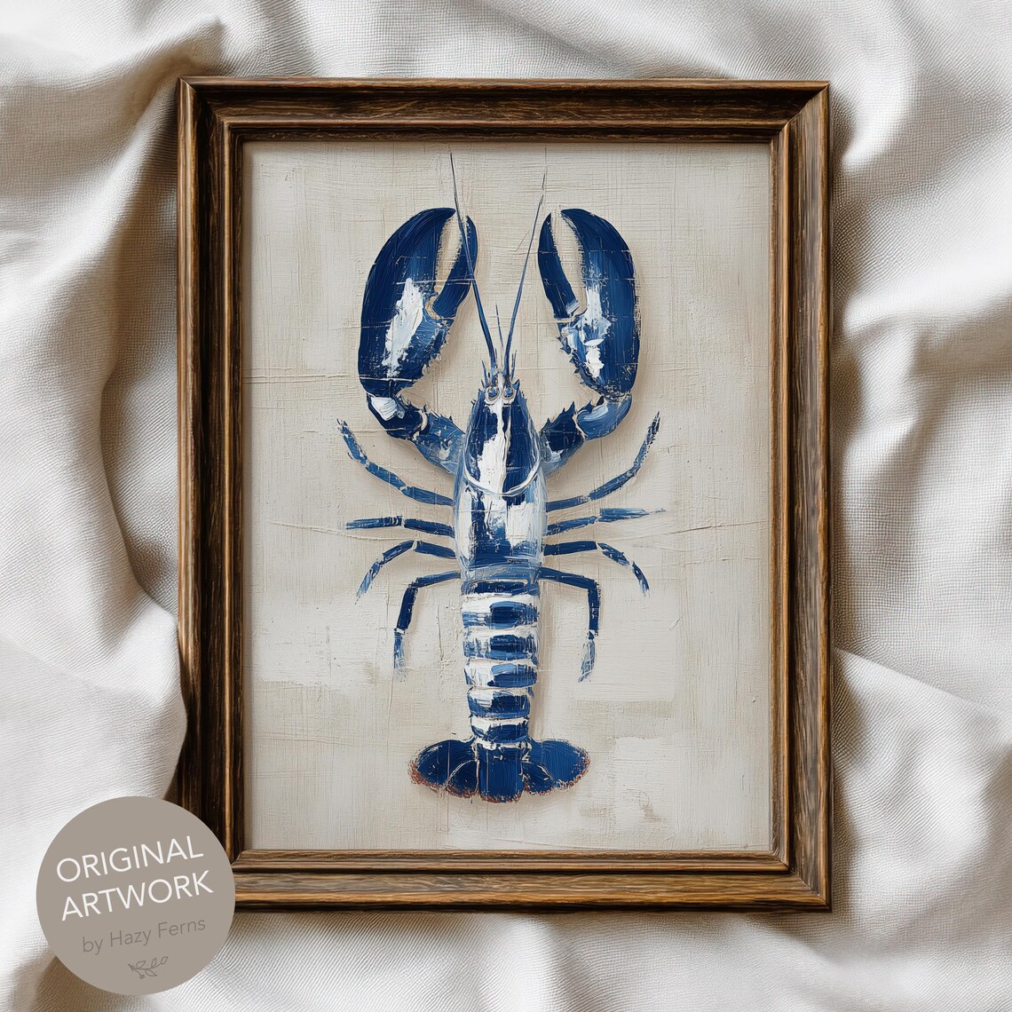 Lobster Still Life, Coastal Kitchen Art Print