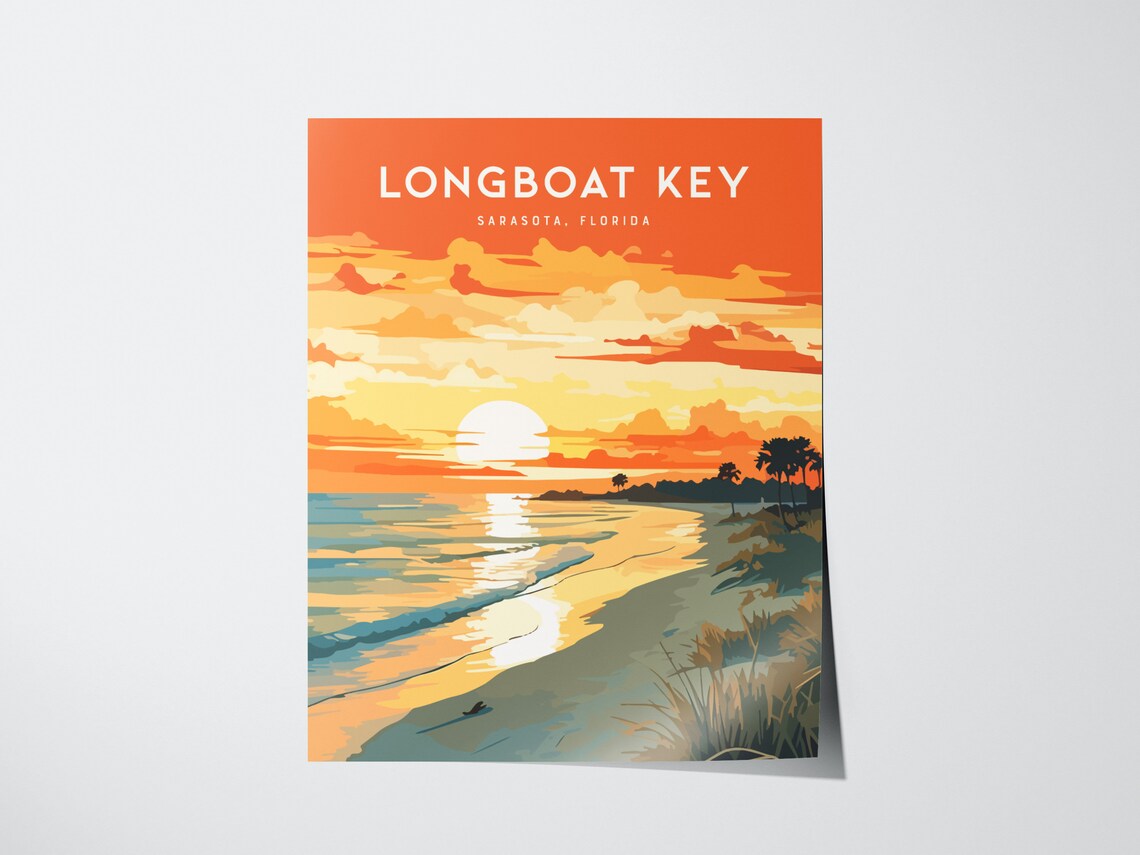 Longboat Key Sarasota Florida Travel Poster