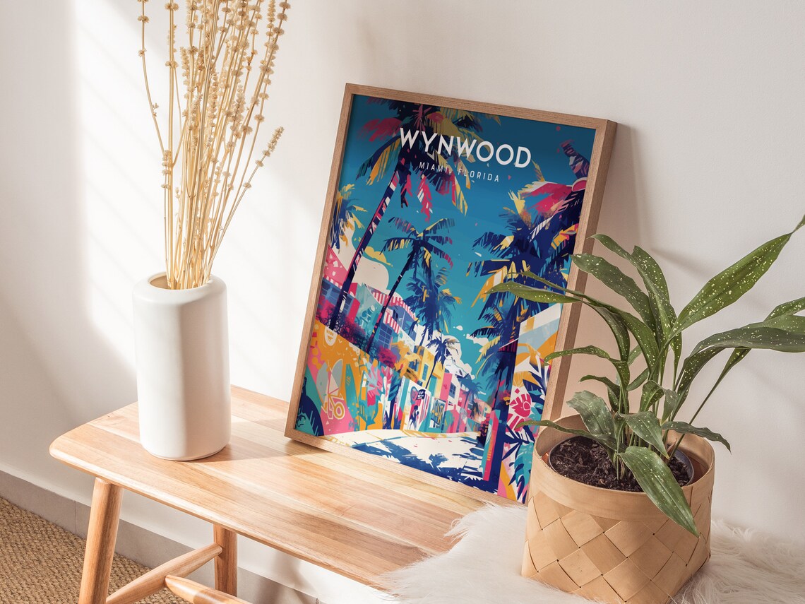 Wynwood Art District Miami Florida Travel Poster - Image 3