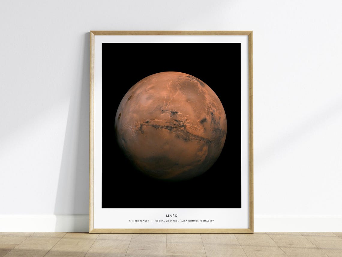 Mars Red Planet NASA Composite Imagery Solar System Space Poster