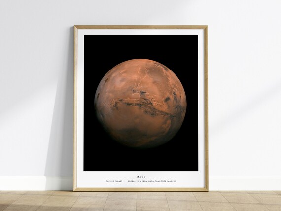 Mars Red Planet NASA Composite Imagery Solar System Space Poster