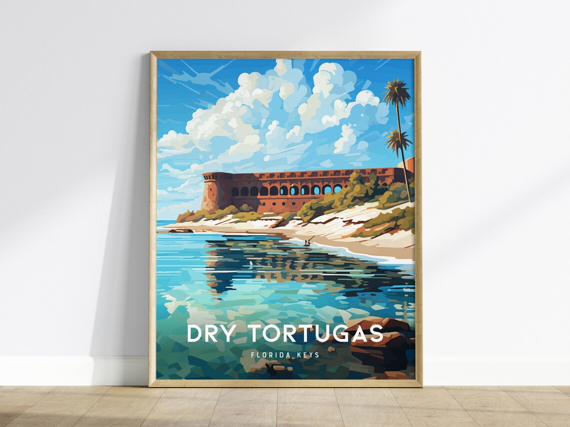 Dry Tortugas National Park Travel Poster, Fort Jefferson