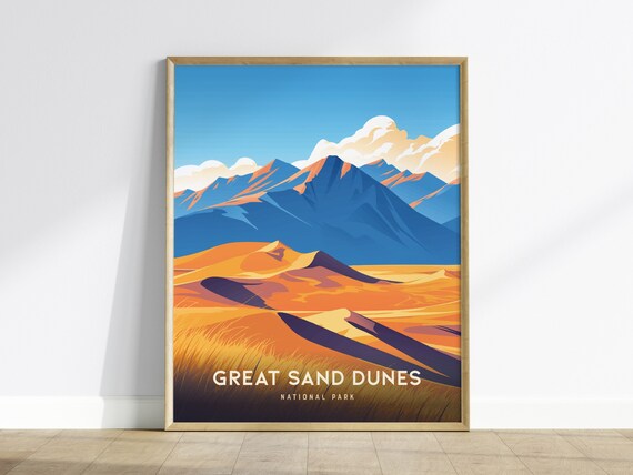 Great Sand Dunes National Park Colorado Mountain View Poster