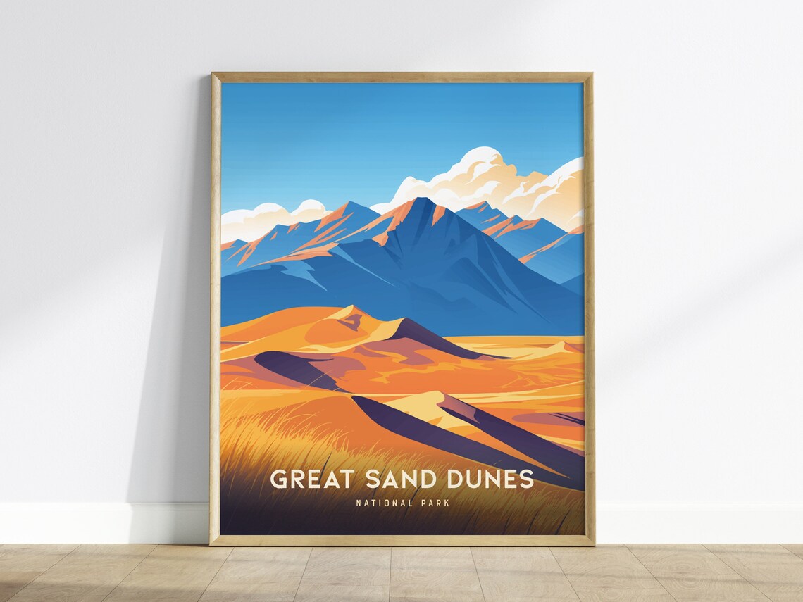 Great Sand Dunes National Park Colorado Mountain View Poster