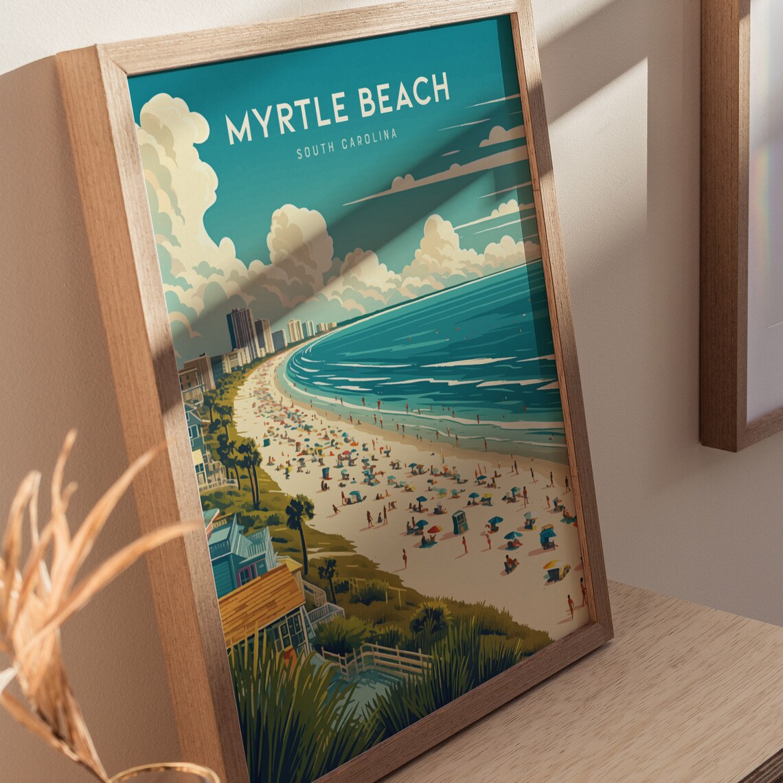 Myrtle Beach Travel Poster, South Carolina Wall Art - Image 2