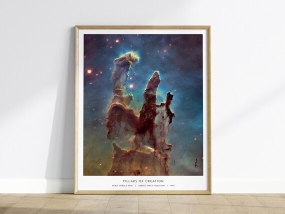 Pillars Of Creation Eagle Nebula Hubble Telescope Space Poster