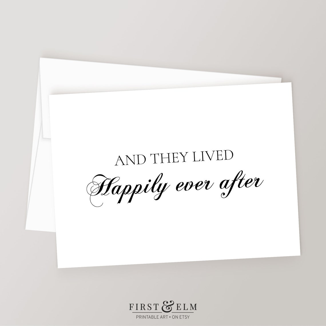 And They Lived Happily Ever After Wedding Card Love Quote Poster