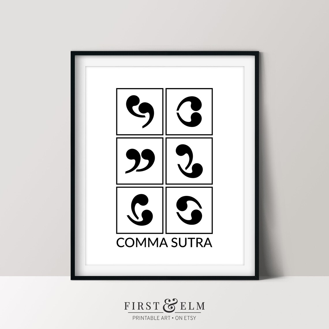 Comma Sutra Funny Bedroom Humor Poster Print