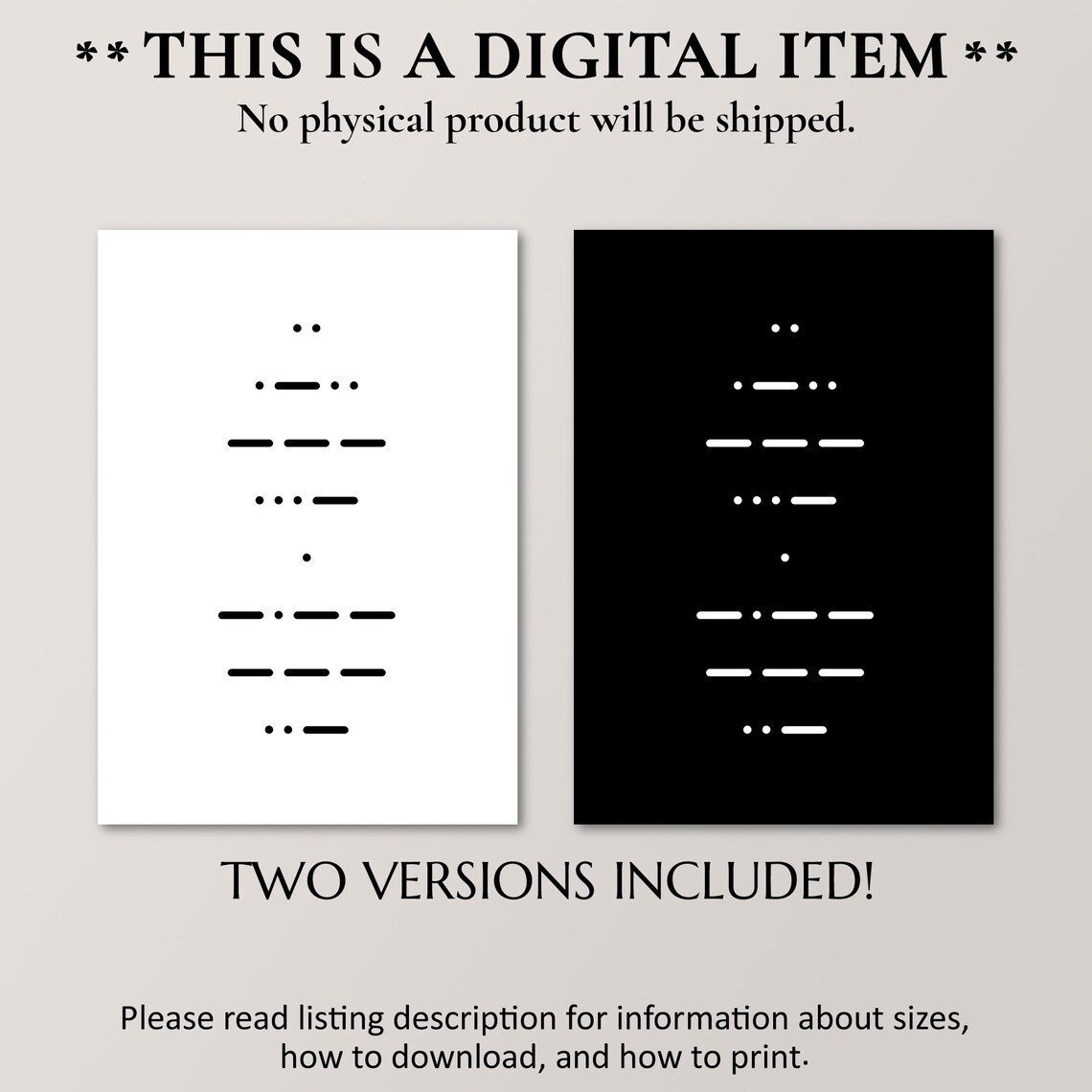 Morse Code I Love You Minimalist Art Print - Image 4