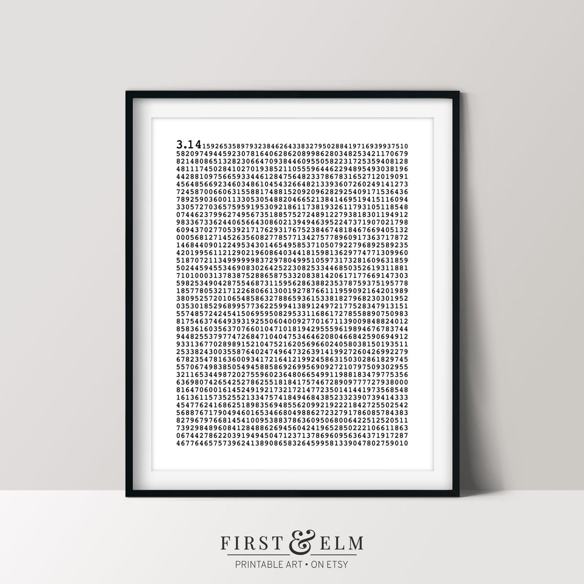 Pi To 2000 Decimal Places Math Nerd Educational Science Wall Poster