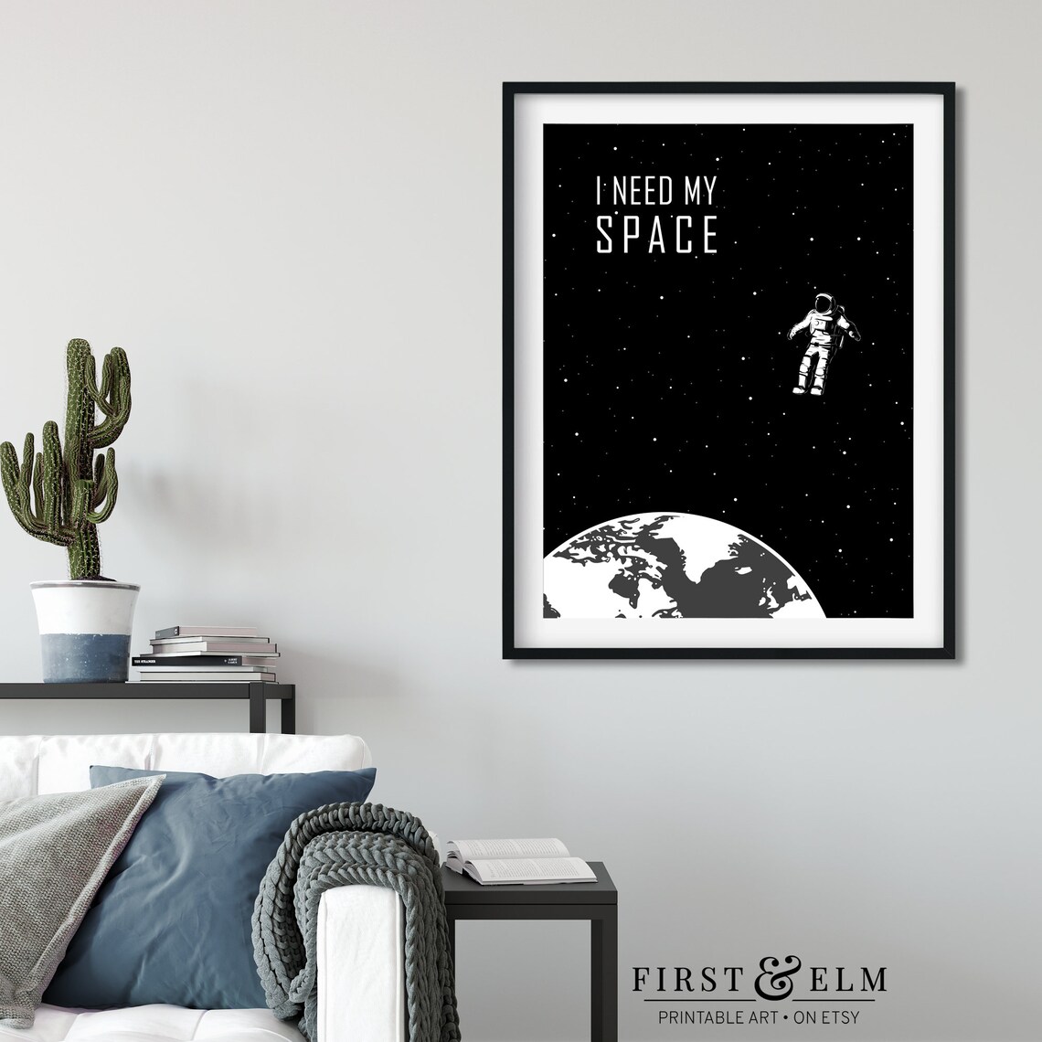 I Need My Space Funny Office Decor Art Print - Image 2