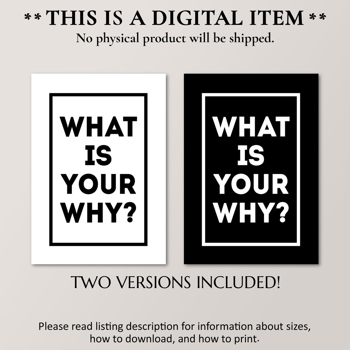 What Is Your Why Goal Inspiration Quote Poster - Image 4