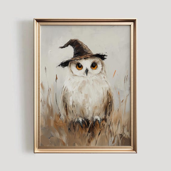 Owl Print, Halloween Witchy Fall Decor