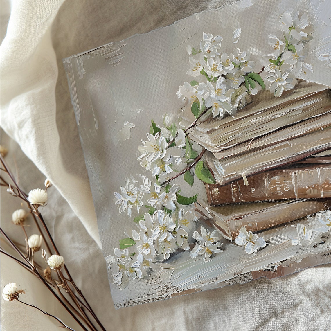 Light Academia Stack Of Books Art Print - Image 4