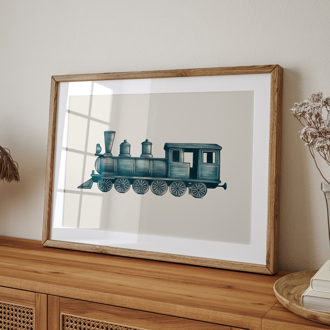 Antique Train Vintage Nursery Wall Art Poster - Image 4