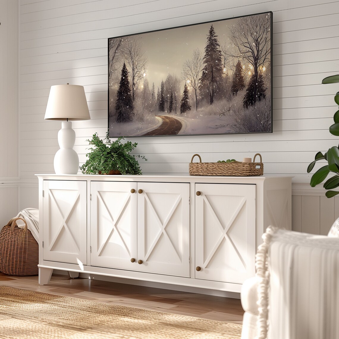 Winter Snow Landscape Christmas Travel Poster - Image 3