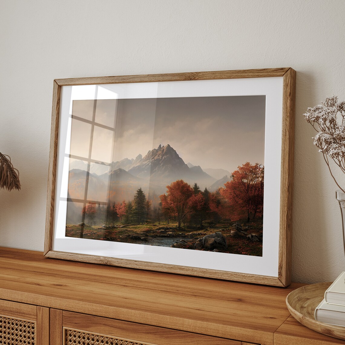 Fall Landscape Art Print, Autumn Mountain Scene - Image 4