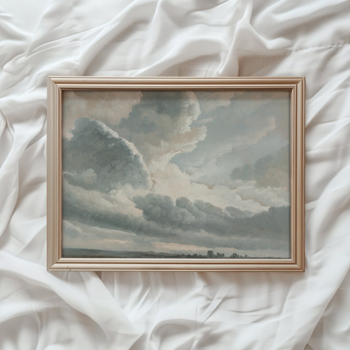 Cloud Study Vintage Art Print, Light Academia Decor