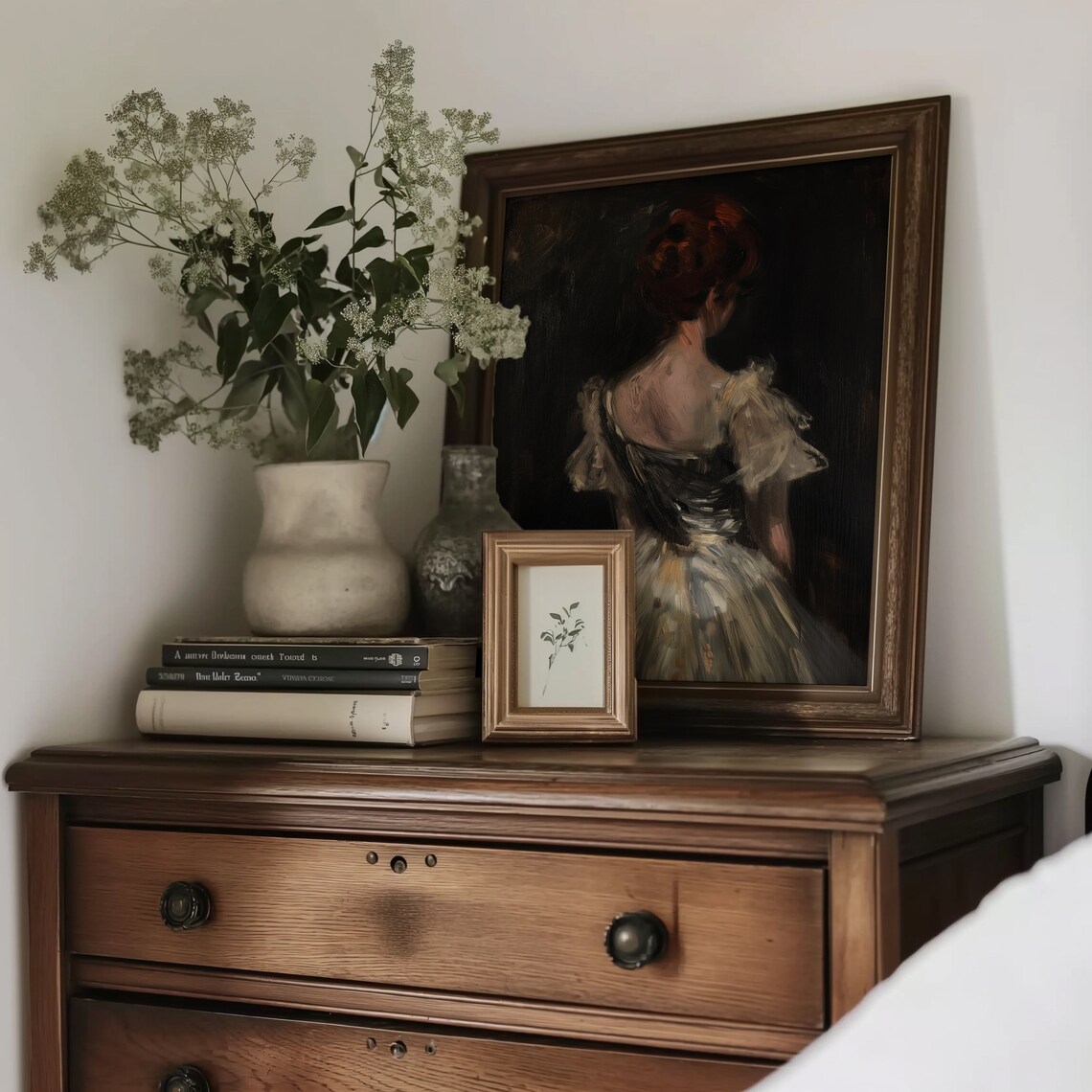 Moody Portrait Woman Vintage Dark Academia Art Print - Image 3