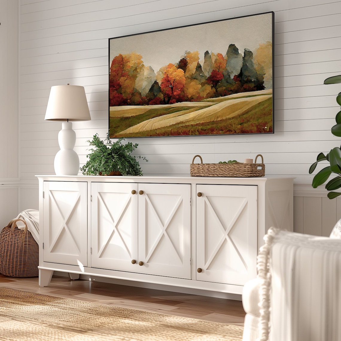 Autumn Landscape TV Art, Fall Foliage Trees - Image 2