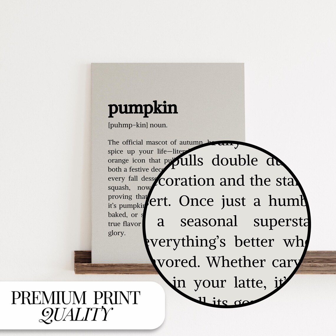 Pumpkin Definition Art Print, Halloween Fall Decor - Image 5
