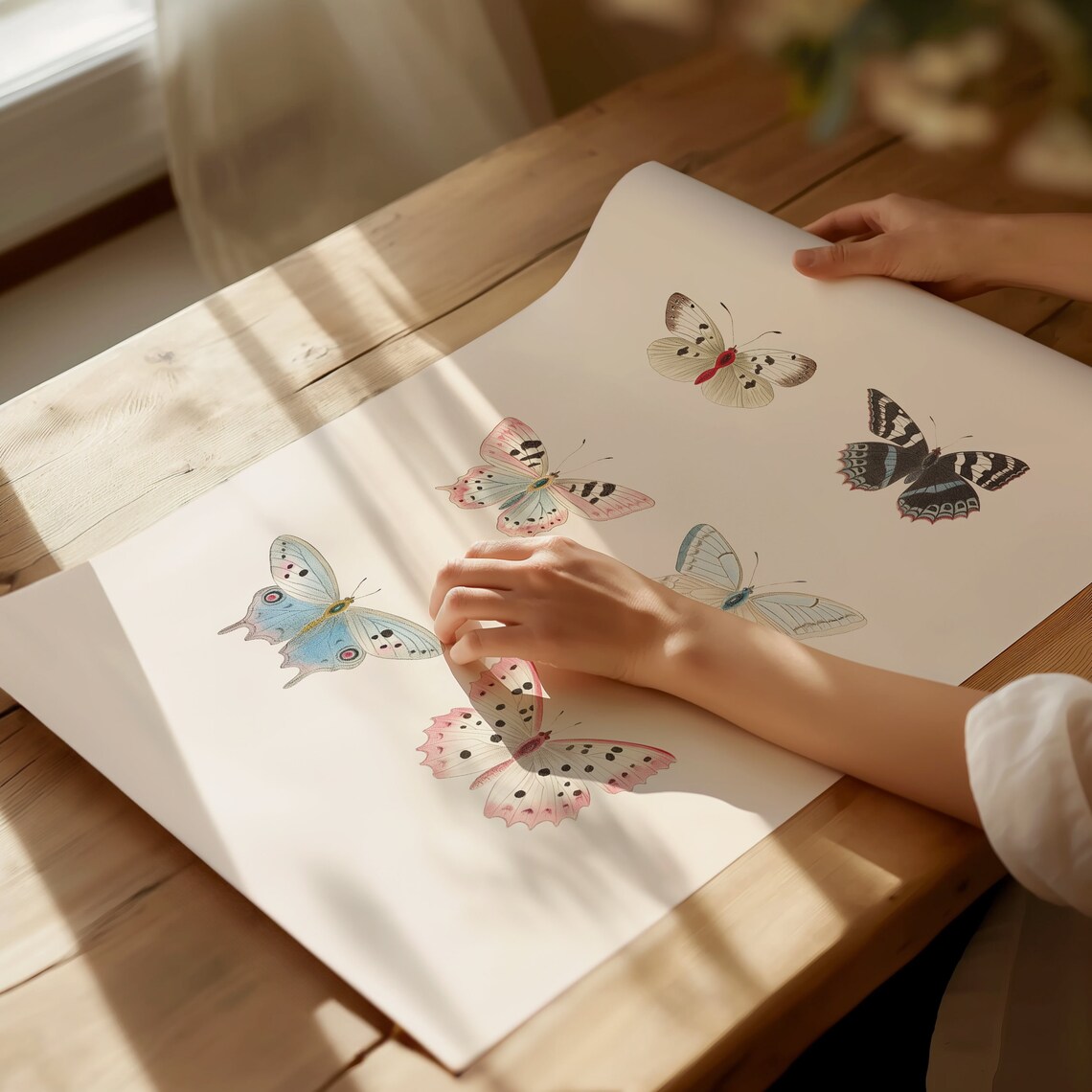 Butterfly Illustration Print, Light Academia Wall Art - Image 4