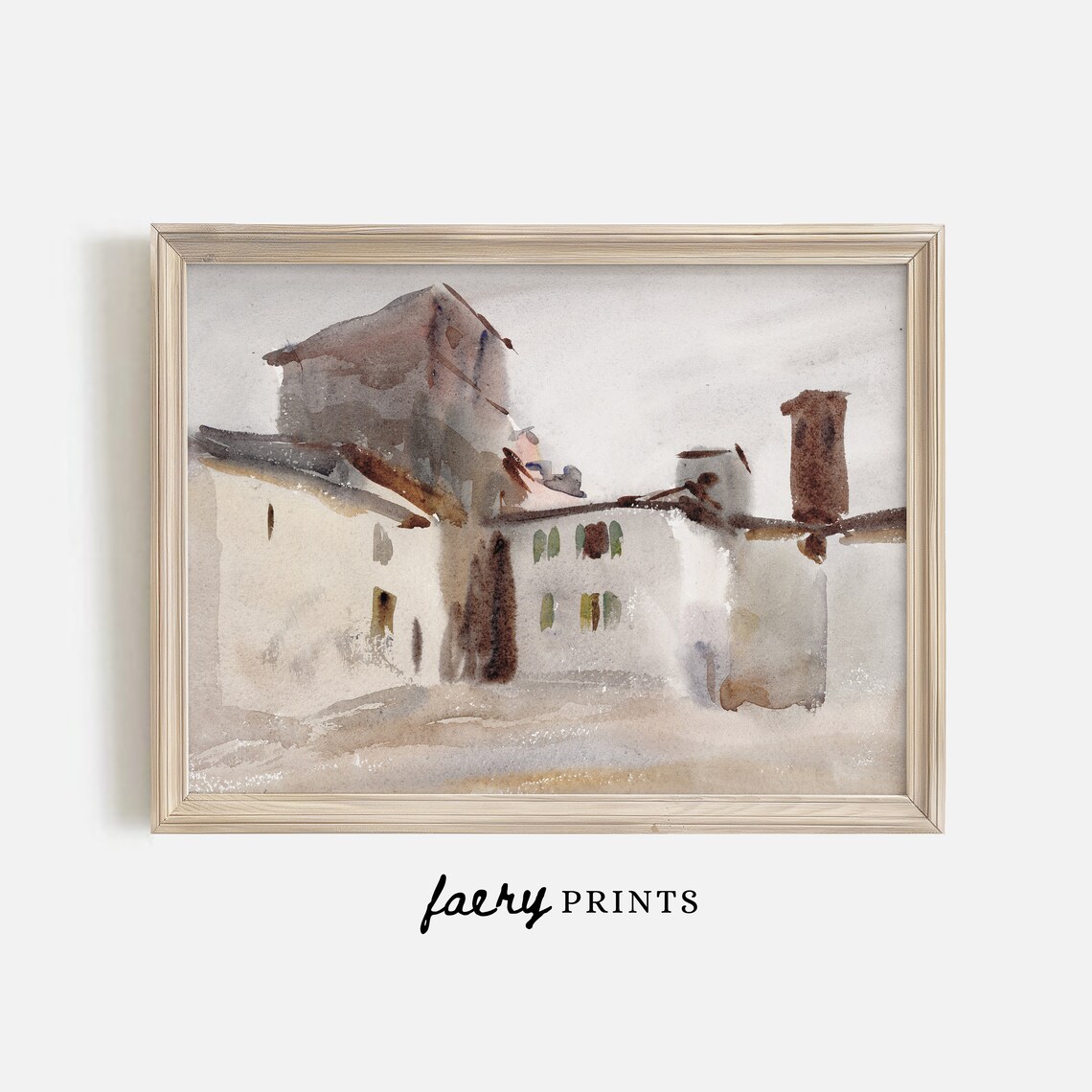White European Villa Vintage Architecture Art Print - Image 2