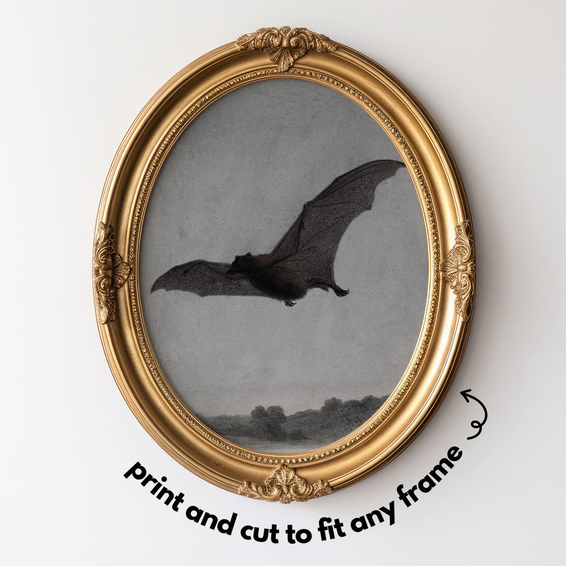 Bat Wall Art, Vintage Halloween Poster - Image 5