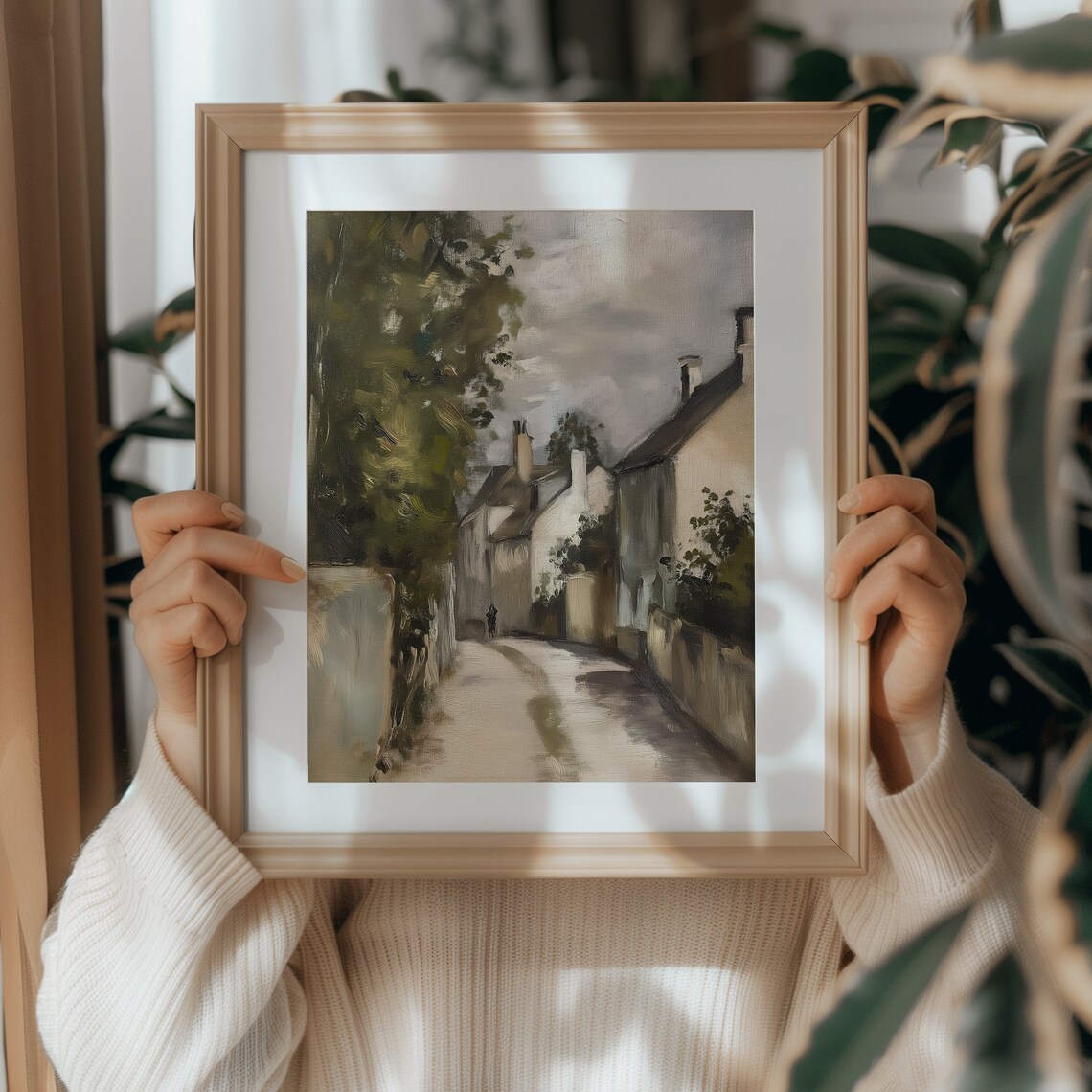 Rustic European Village Landscape, Vintage Art Print - Image 5
