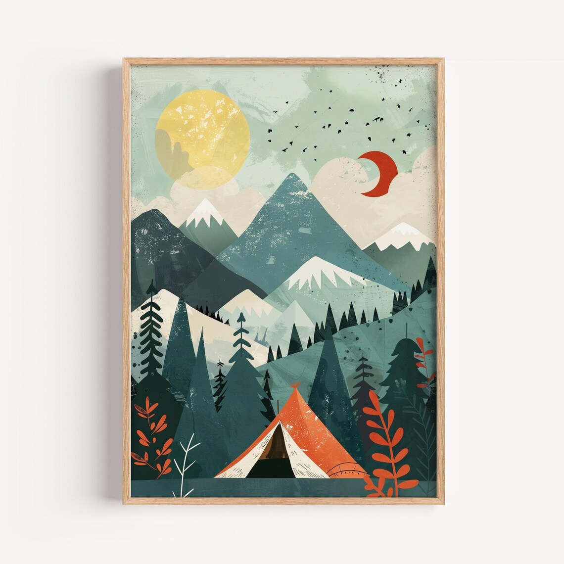 Camping Wall Art, Mountain Adventure Nursery Decor