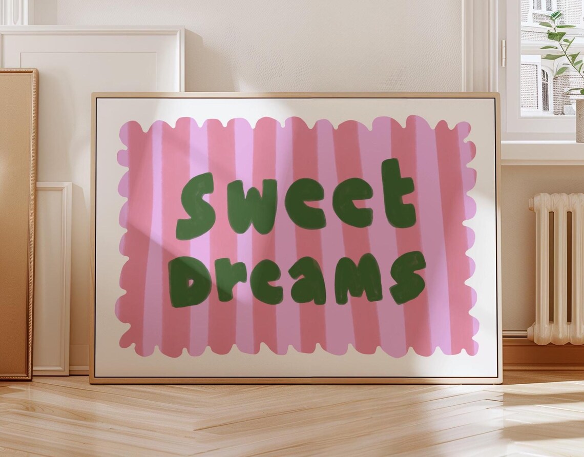 Sweet Dreams Bedroom Nursery Art Print