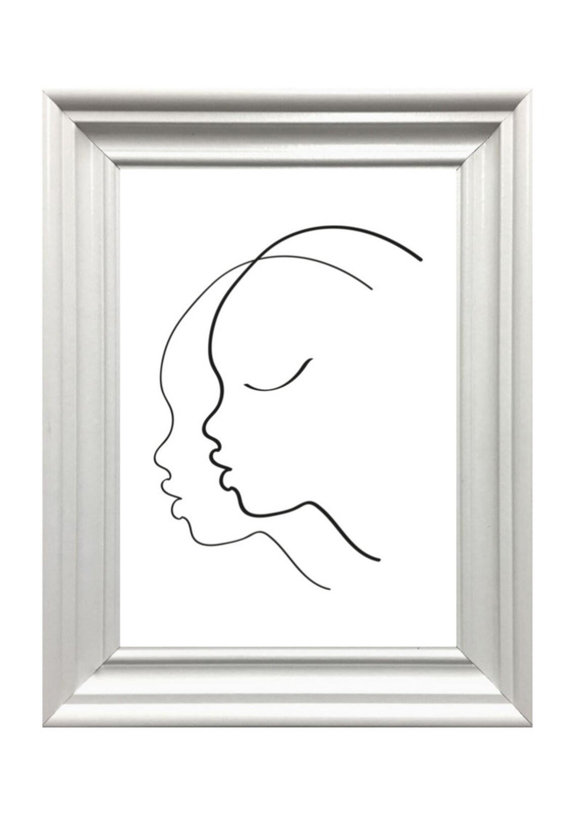 Minimalist Woman Profile Single Line Drawing Modern Abstract Art Poster - Image 3