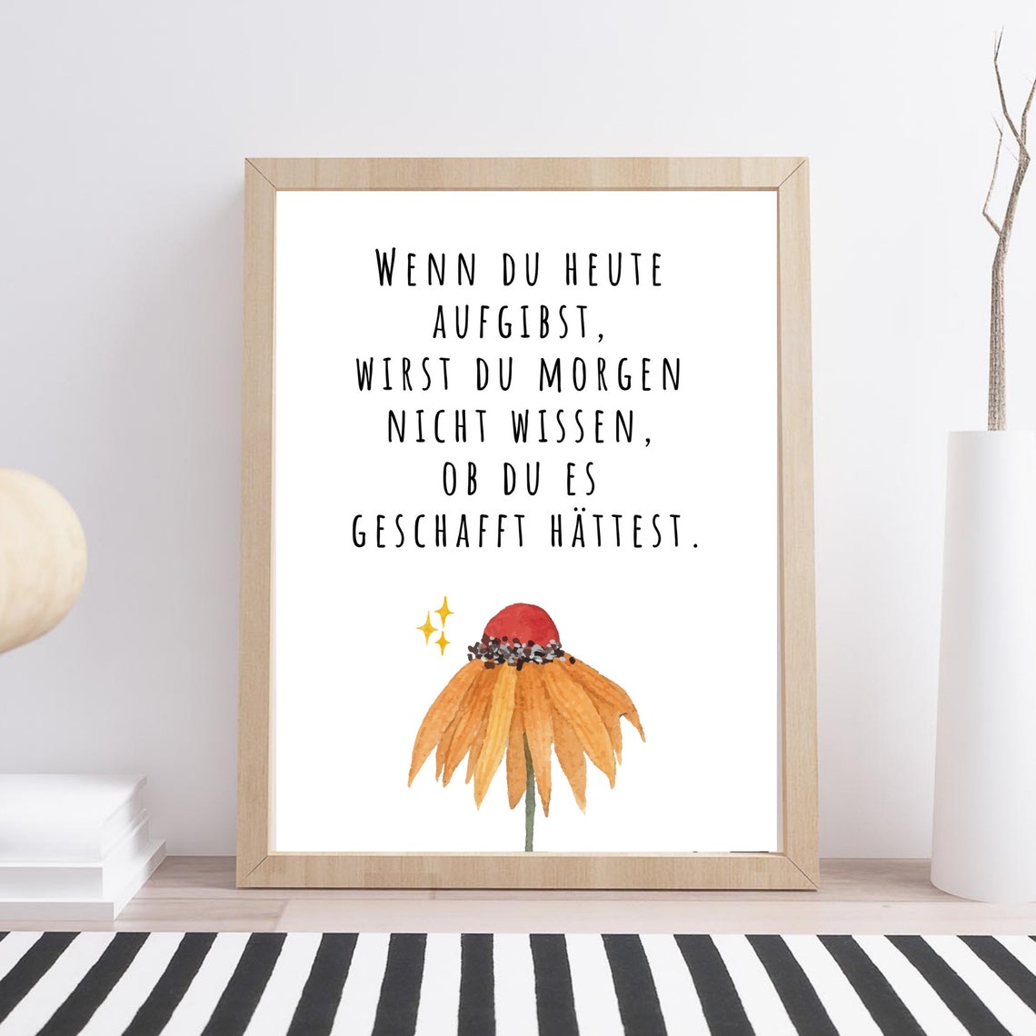 Din A4 Art Print Without Frame Saying Quote Do Not Give Up Motivation Encouragement Success Image Poster Gift - Image 2